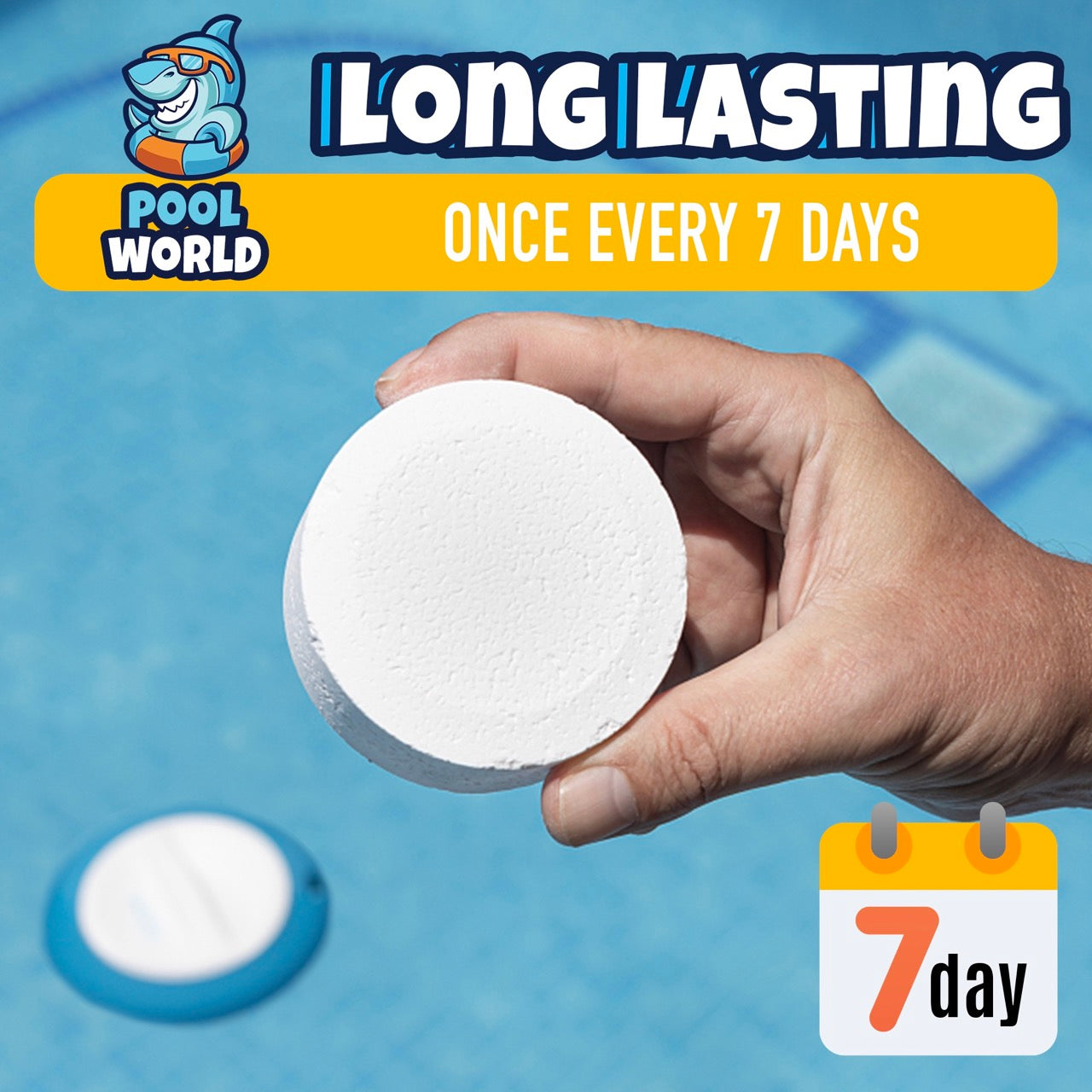 POOLWORLD 3 inch Chlorine Tablets for Pool 50 lbs