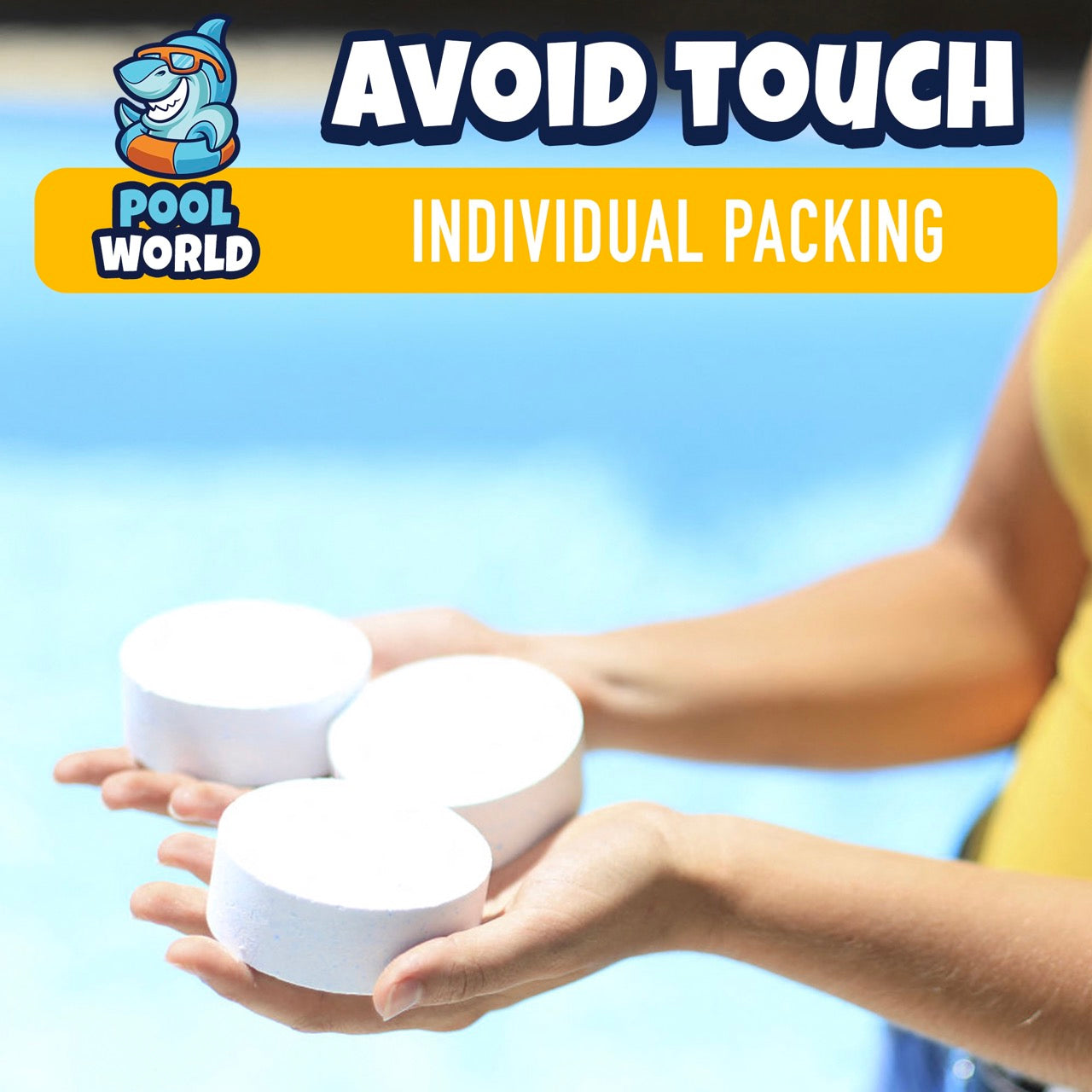 POOLWORLD 3 inch Chlorine Tablets for Pool 50 lbs