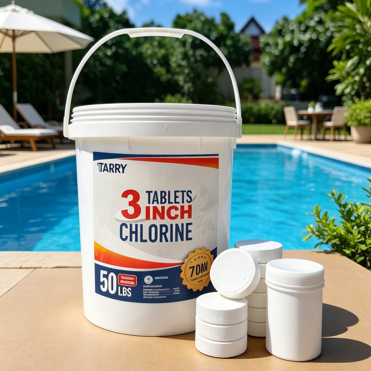 Tarry 50 lbs 3 inch chlorine tablets